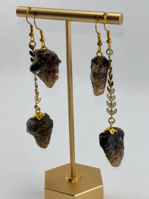 Hemp Earrings - Dangle Nugs Strain: Lemon Cherry Gelato