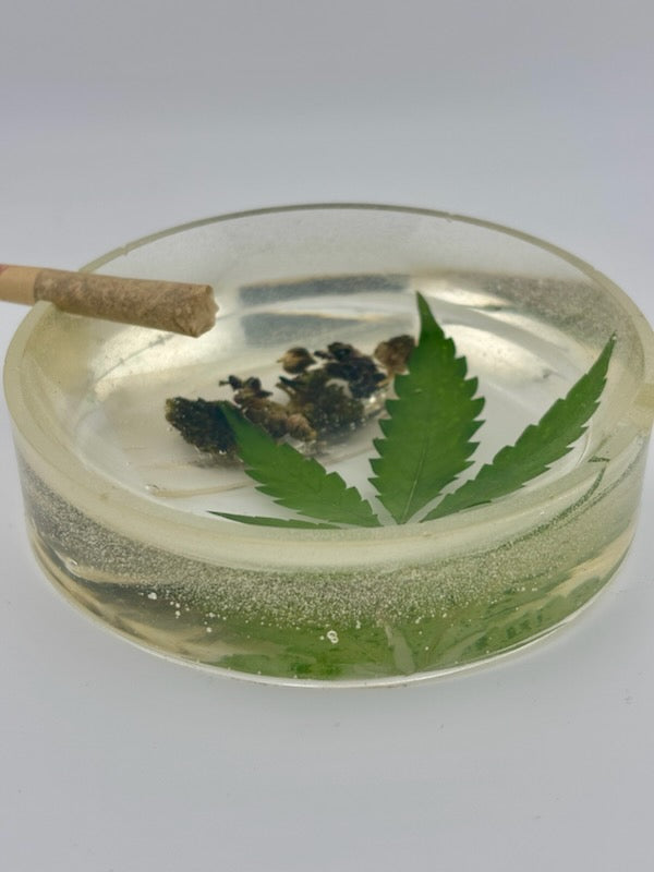 Hemp Ashtray - Circle Solid Clear