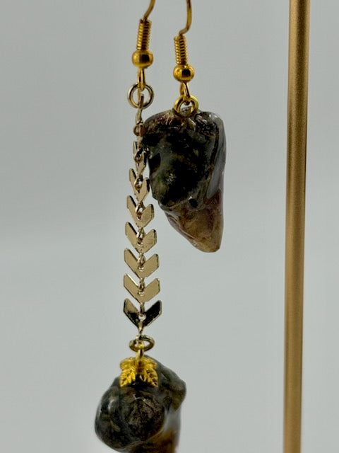 Hemp Earrings - Dangle Nugs Strain: Lemon Cherry Gelato